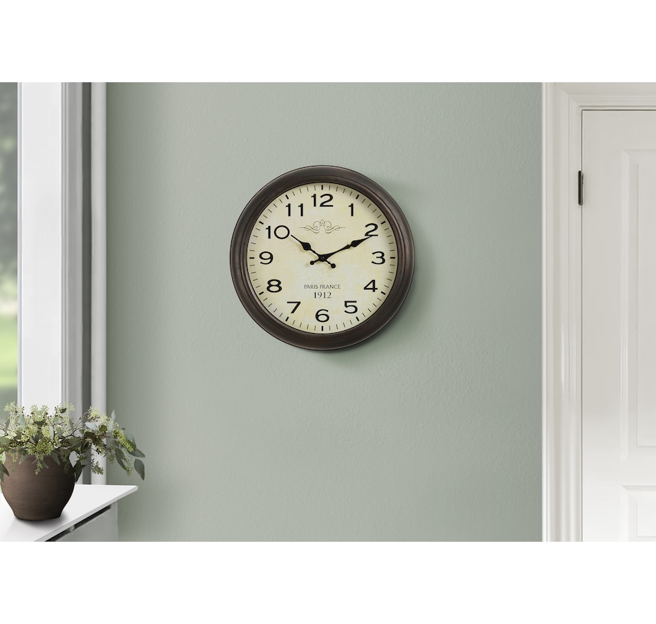 Image 738260_ALTMORE2.jpg, Product 738-260 / Price $29.99, Monarch Specialities Wall Clock (16" diameter, antique brown) from Monarch Specialties on TSC.ca's Home & Garden department