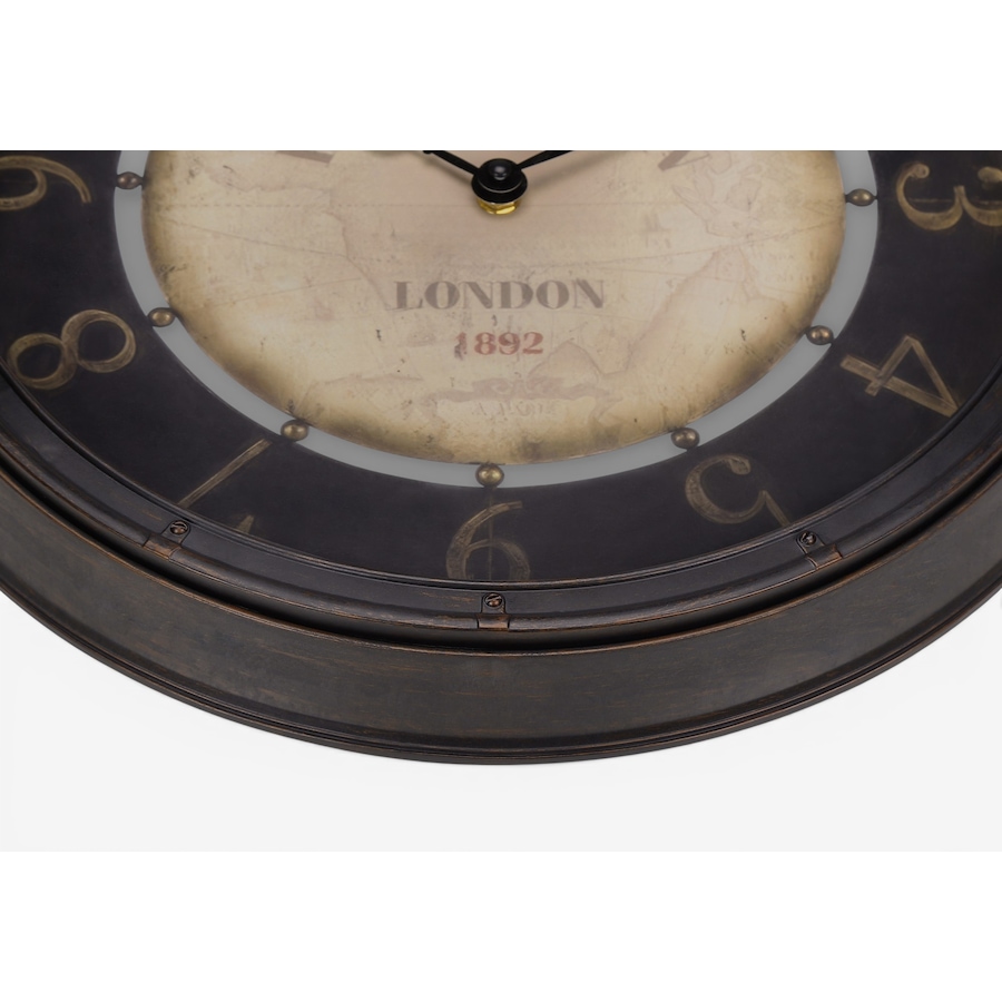 Image 738262_ALTMORE1.jpg, Product 738-262 / Price $29.99, Monarch Specialities Wall Clock (16" diameter, antique brown) from Monarch Specialties on TSC.ca's Home & Garden department
