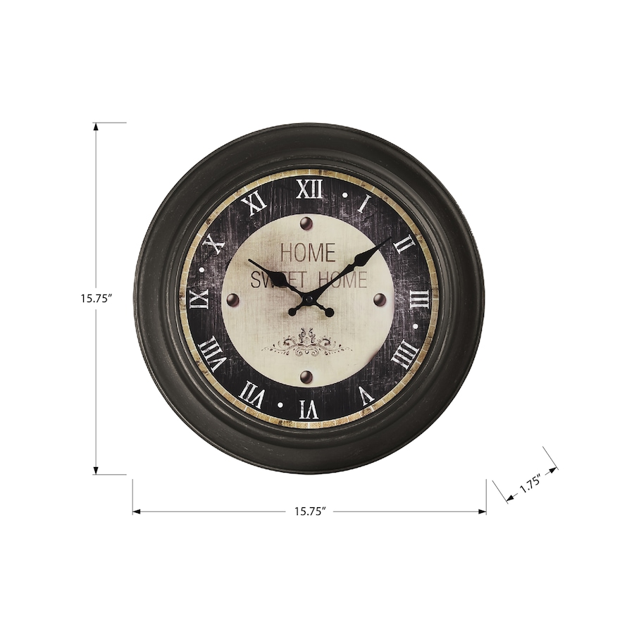 Image 738263_ALTMORE3.jpg, Product 738-263 / Price $29.99, Monarch Specialities Wall Clock (16" diameter, antique brown) from Monarch Specialties on TSC.ca's Home & Garden department