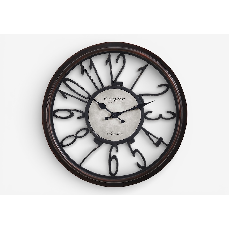 Image 738264.jpg, Product 738-264 / Price $29.99, Monarch Specialities Wall Clock (16" diameter, antique brown) from Monarch Specialties on TSC.ca's Home & Garden department
