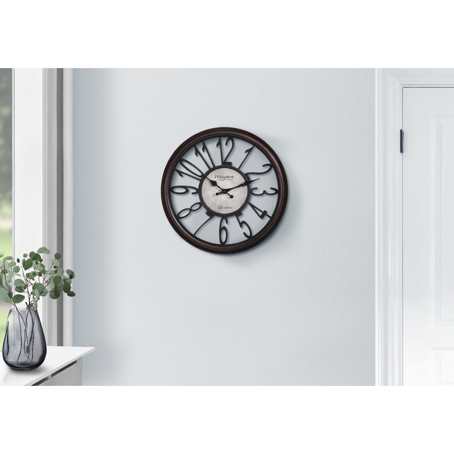 Image 738264_ALTMORE2.jpg, Product 738-264 / Price $29.99, Monarch Specialities Wall Clock (16" diameter, antique brown) from Monarch Specialties on TSC.ca's Home & Garden department