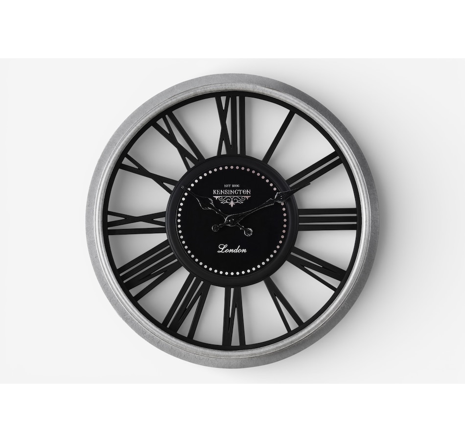 Image 738266.jpg, Product 738-266 / Price $29.99, Monarch Specialities Wall Clock (16" diameter, black/silver) from Monarch Specialties on TSC.ca's Home & Garden department