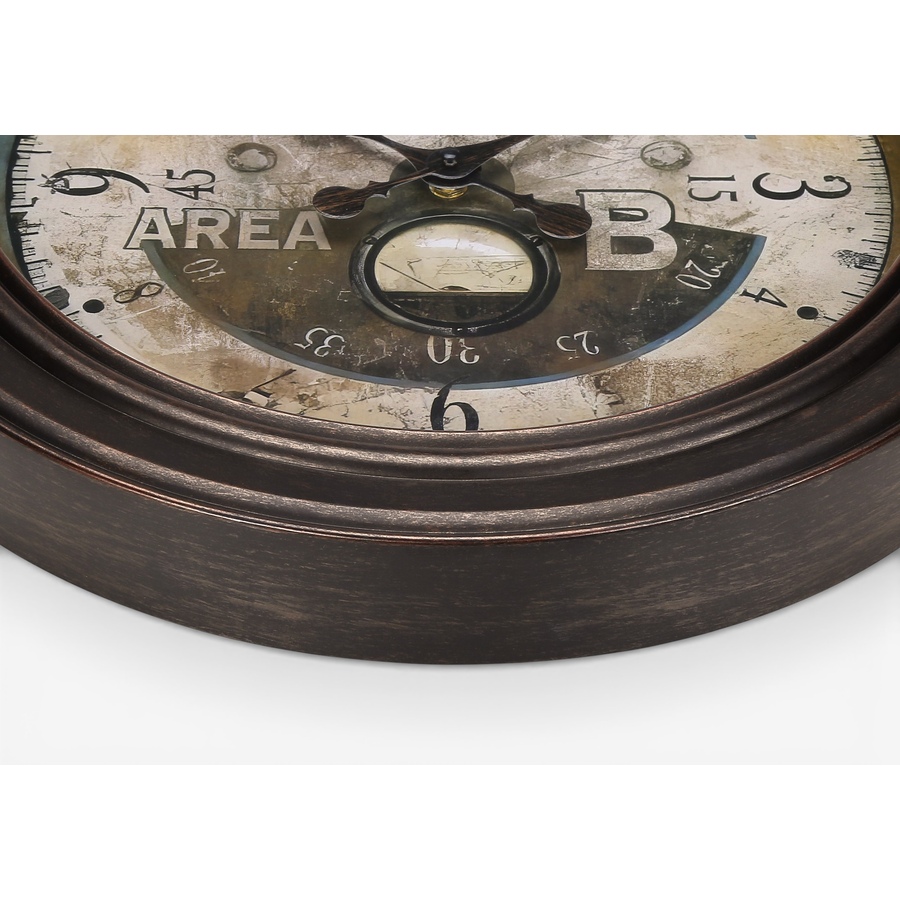 Image 738268_ALTMORE1.jpg, Product 738-268 / Price $44.99, Monarch Specialities Wall Clock (18" diameter, antique brown) from Monarch Specialties on TSC.ca's Home & Garden department