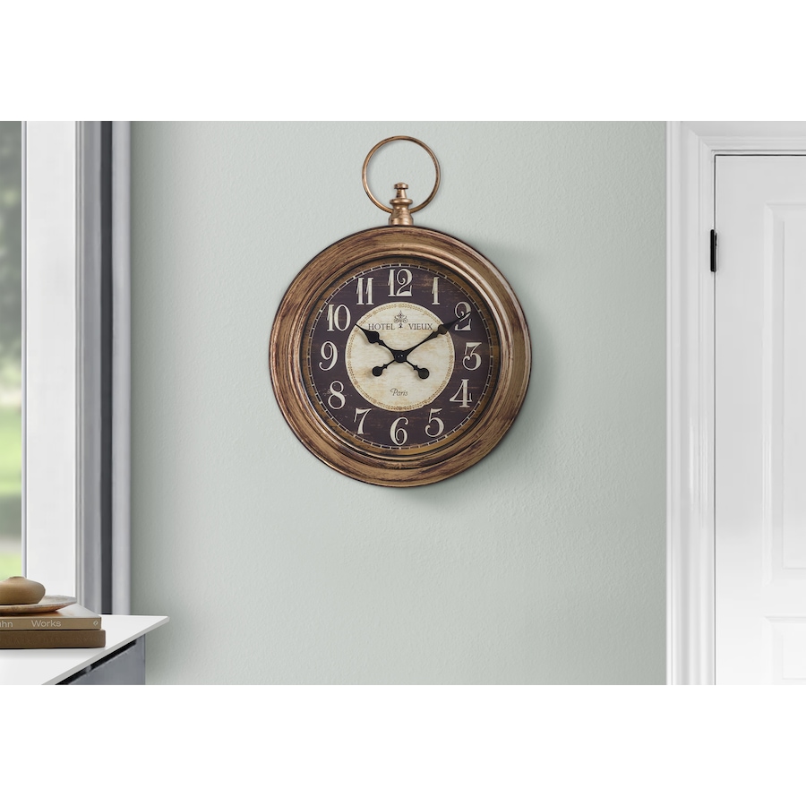 Image 738270_ALTMORE2.jpg, Product 738-270 / Price $44.99, Monarch Specialities Wall Clock (18" diameter, antique brown) from Monarch Specialties on TSC.ca's Home & Garden department