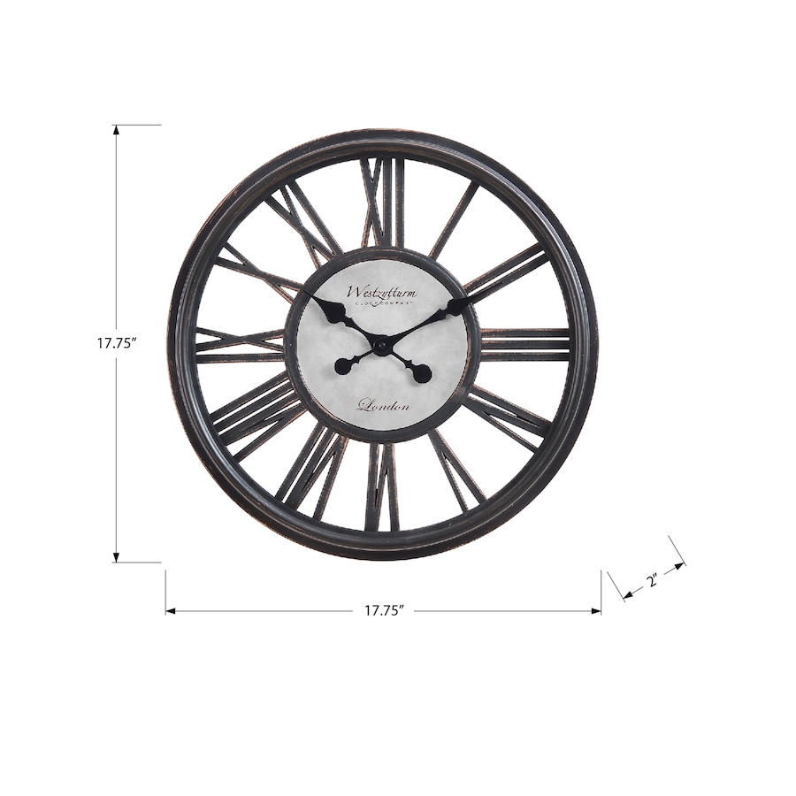 Image 738271_ALTMORE3.jpg, Product 738-271 / Price $29.99, Monarch Specialities Wall Clock (18" diameter, antique black) from Monarch Specialties on TSC.ca's Home & Garden department
