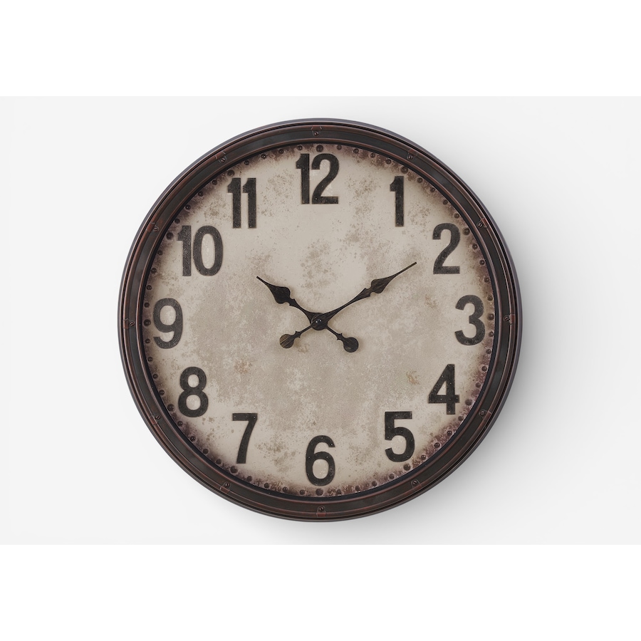 Image 738279.jpg, Product 738-279 / Price $39.99, Monarch Specialties Wall Clock (20" diameter, antique brown with parchment style background) from Monarch Specialties on TSC.ca's Home & Garden department