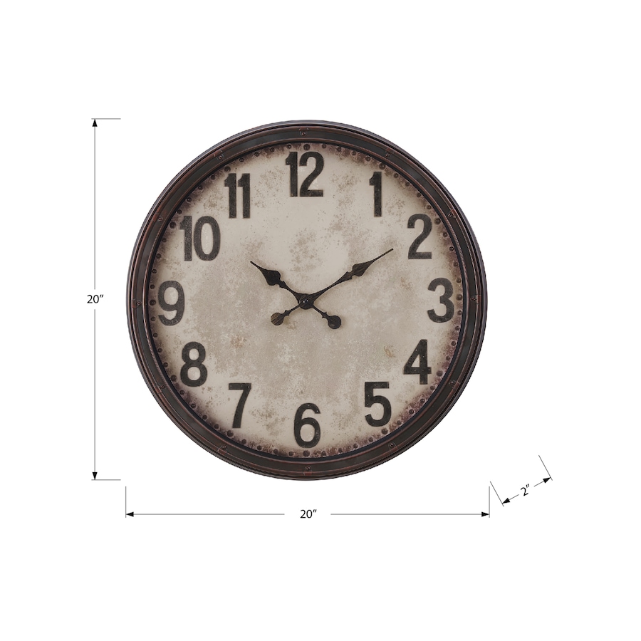 Image 738279_ALTMORE3.jpg, Product 738-279 / Price $39.99, Monarch Specialties Wall Clock (20" diameter, antique brown with parchment style background) from Monarch Specialties on TSC.ca's Home & Garden department