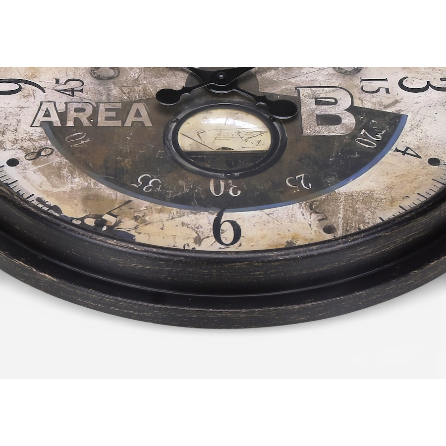 Image 738280_ALTMORE1.jpg, Product 738-280 / Price $39.99, Monarch Specialties Wall Clock (20" diameter, antique brown with aviator print) from Monarch Specialties on TSC.ca's Home & Garden department