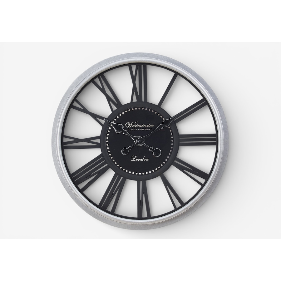 Image 738281.jpg, Product 738-281 / Price $39.99, Monarch Specialties Wall Clock (20" diameter, black/silver) from Monarch Specialties on TSC.ca's Home & Garden department