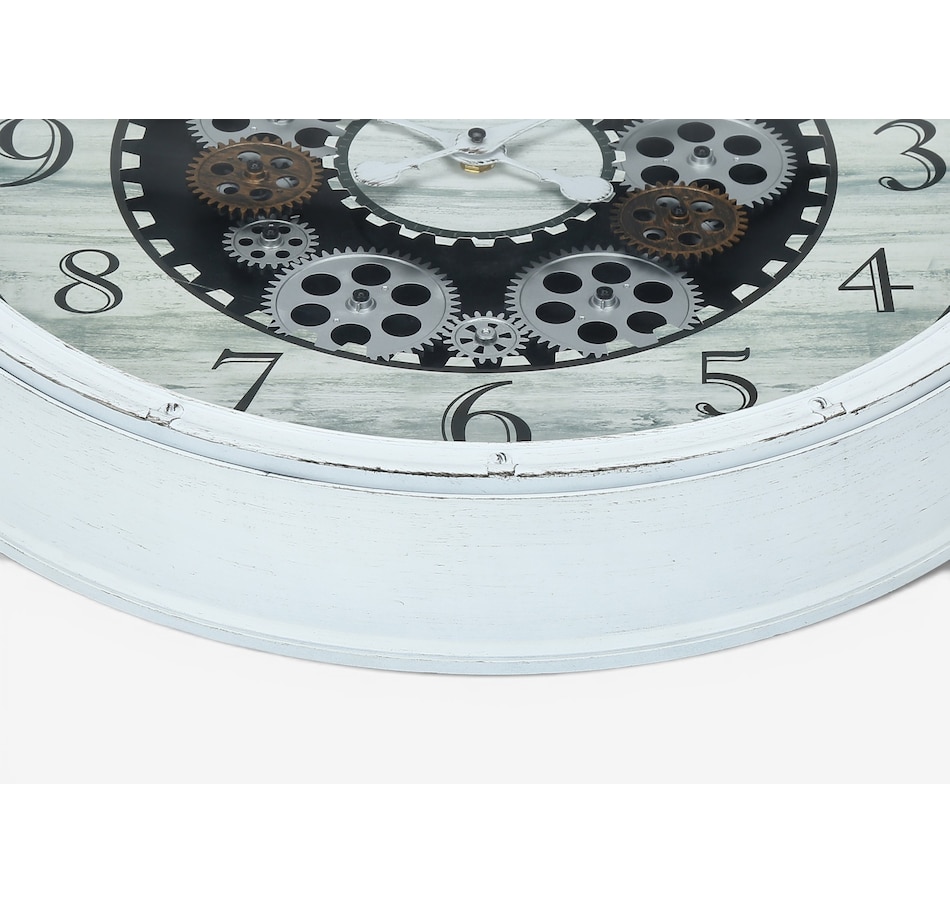 Image 738284_ALTMORE1.jpg, Product 738-284 / Price $74.99, Monarch Specialties Wall Clock (20" diameter, gear mechanism, antique white) from Monarch Specialties on TSC.ca's Home & Garden department