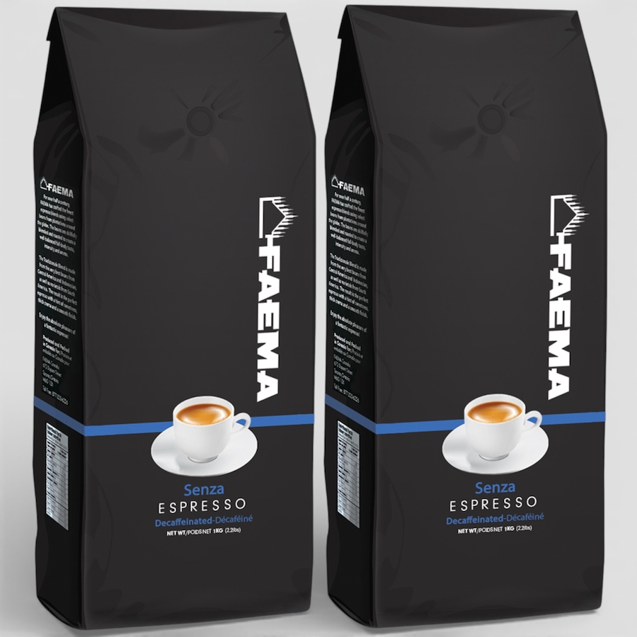 Image 738295.jpg, Product 738-295 / Price $83.99, Faema Senza Espresso Beans (decaf, 2-pack, 1 kg each) from Faema on TSC.ca's Kitchen department