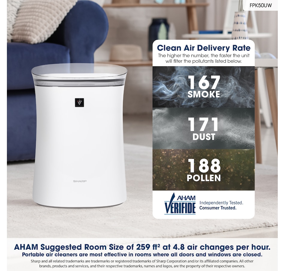 Image 738299_ALTMORE13.jpg, Product 738-299 / Price $349.99, Sharp FP-K50UW Plasmacluster Air Purifier from Sharp on TSC.ca's Home & Garden department