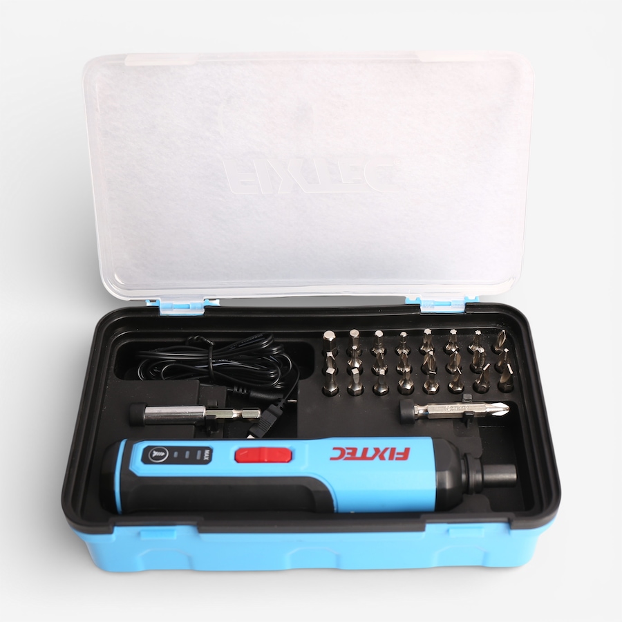 Image 738300.jpg, Product 738-300 / Price $31.99, Fixtec 4V Lithium-Ion Cordless Screwdriver Kit with Accessories (26 pieces) and USB from Fixtec on TSC.ca's Home & Garden department