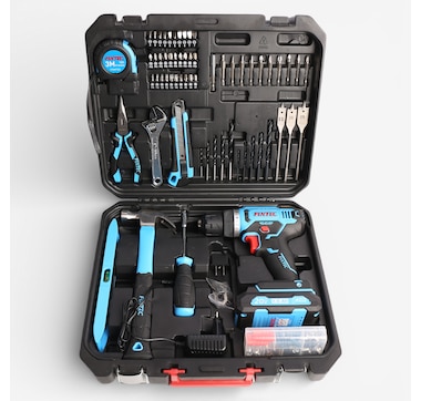 Fixtec 20V Cordless Drill Kit with Battery, Charger and Accessories (221 pieces)