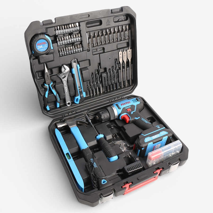 Image 738304_ALTMORE2.jpg, Product 738-304 / Price $89.99, Fixtec 20V Cordless Drill Kit with Battery, Charger and Accessories (221 pieces) from Fixtec on TSC.ca's Home & Garden department