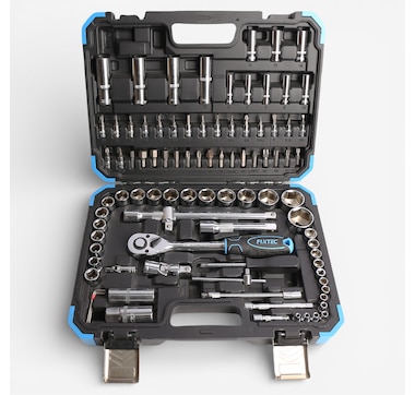 Fixtec 1/2" and 1/4" Drive Ratchet and Socket Mechanics Set (94 pieces)