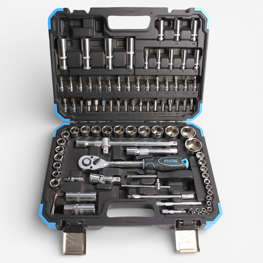 Image 738308.jpg, Product 738-308 / Price $99.99, Fixtec 1/2" and 1/4" Drive Ratchet and Socket Mechanics Set (94 pieces) from Fixtec on TSC.ca's Home & Garden department