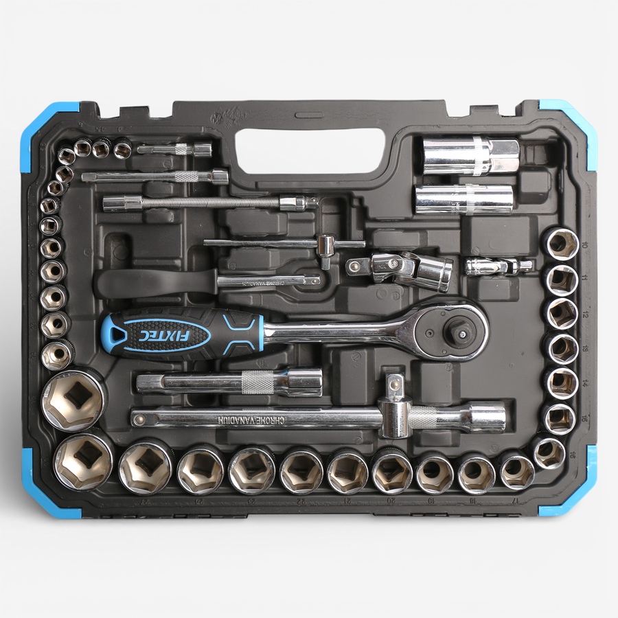 Image 738308_ALTMORE4.jpg, Product 738-308 / Price $99.99, Fixtec 1/2" and 1/4" Drive Ratchet and Socket Mechanics Set (94 pieces) from Fixtec on TSC.ca's Home & Garden department