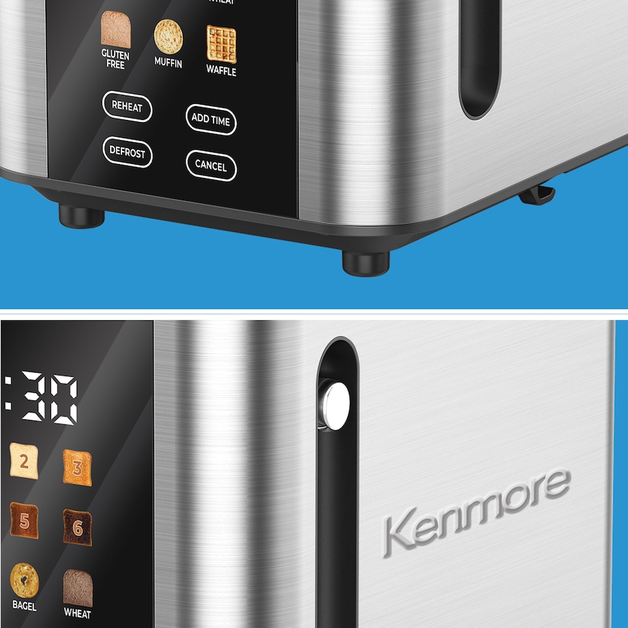 Image 738339_ALTMORE1.jpg, Product 738-339 / Price $69.99, Kenmore 900W Stainless Steel 2-Slice Toaster with Colour Touchscreen and Extra-Wide Slots from Kenmore on TSC.ca's Kitchen department