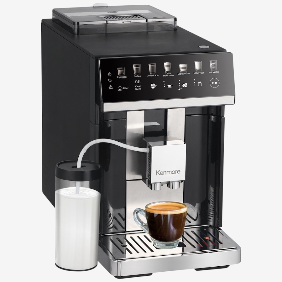Image 738342_ALTMORE1.jpg, Product 738-342 / Price $899.99, Kenmore Black Super Automatic Espresso Coffee Machine with Dual Cream System and Grinder from Kenmore on TSC.ca's Kitchen department