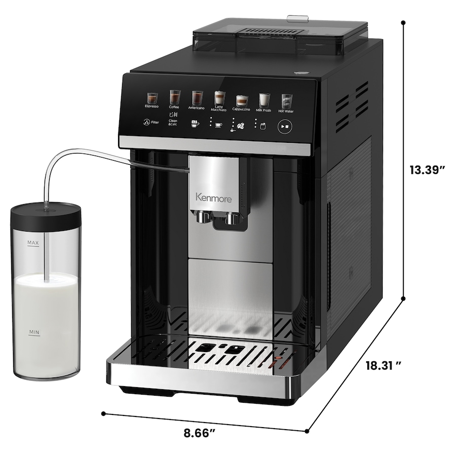 Image 738342_ALTMORE10.jpg, Product 738-342 / Price $899.99, Kenmore Black Super Automatic Espresso Coffee Machine with Dual Cream System and Grinder from Kenmore on TSC.ca's Kitchen department