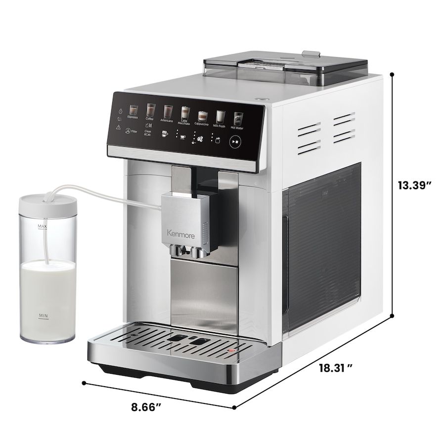 Image 738342_ALTMORE11.jpg, Product 738-342 / Price $899.99, Kenmore Black Super Automatic Espresso Coffee Machine with Dual Cream System and Grinder from Kenmore on TSC.ca's Kitchen department