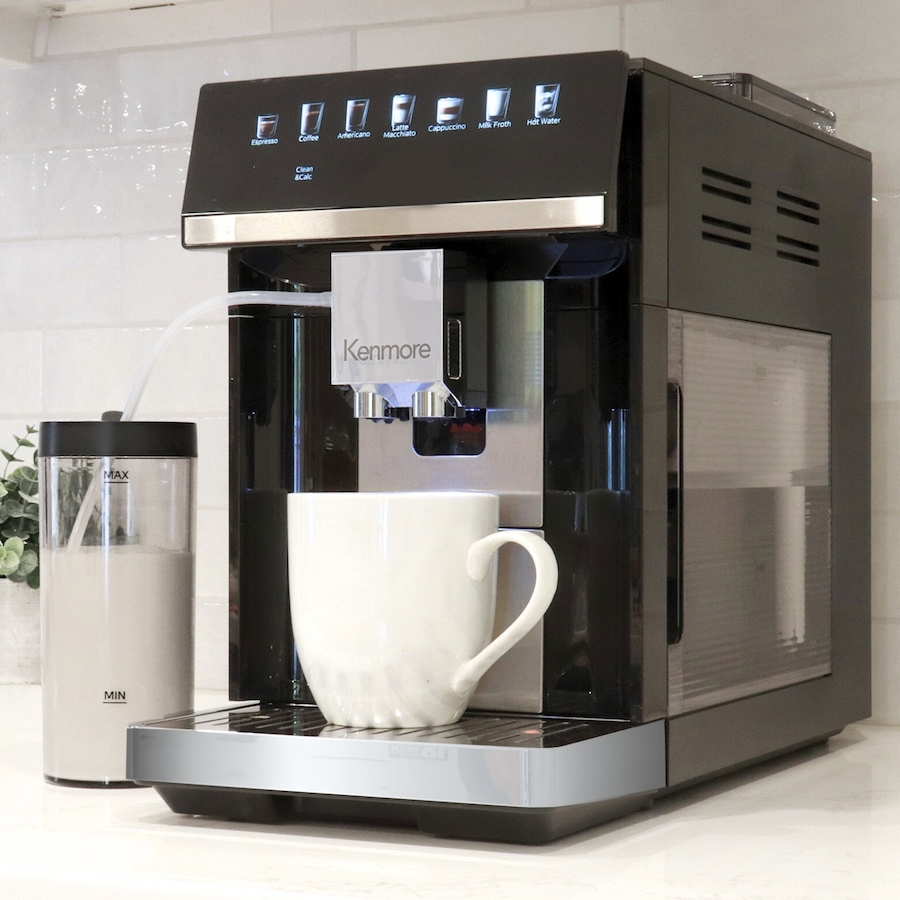 Image 738342_ALTMORE3.jpg, Product 738-342 / Price $899.99, Kenmore Black Super Automatic Espresso Coffee Machine with Dual Cream System and Grinder from Kenmore on TSC.ca's Kitchen department