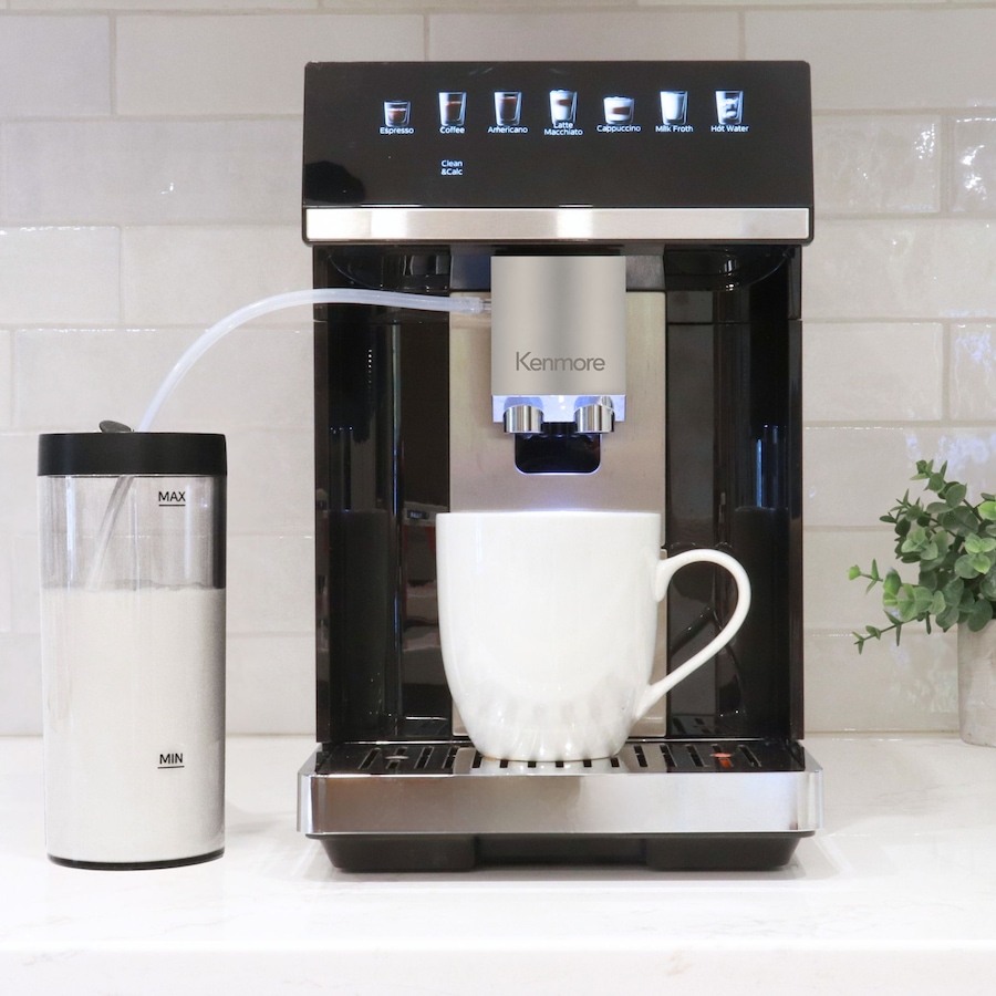 Image 738342_ALTMORE6.jpg, Product 738-342 / Price $899.99, Kenmore Black Super Automatic Espresso Coffee Machine with Dual Cream System and Grinder from Kenmore on TSC.ca's Kitchen department