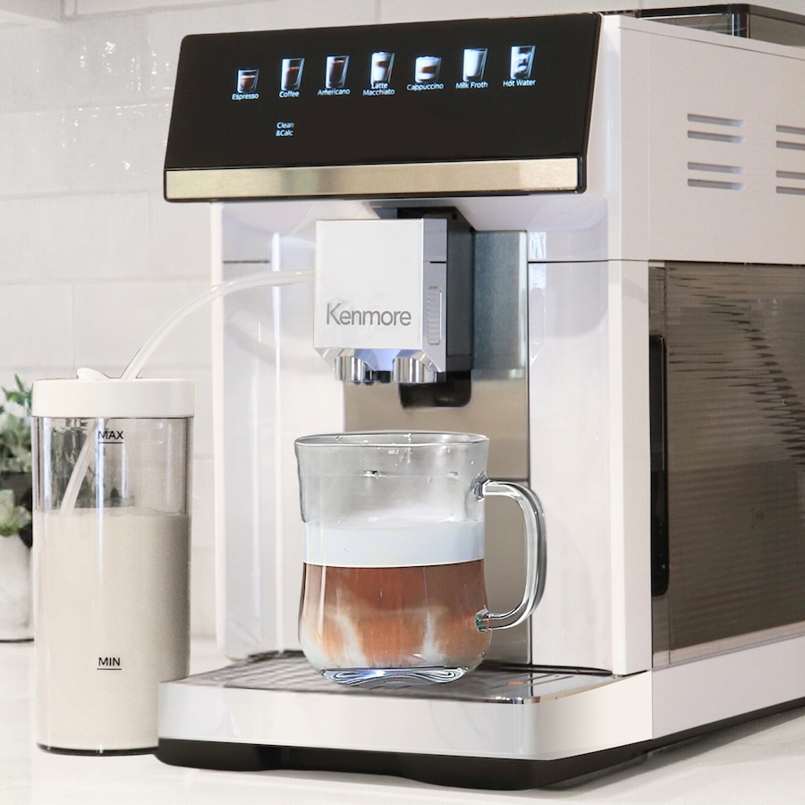 Image 738342_ALTMORE9.jpg, Product 738-342 / Price $899.99, Kenmore Black Super Automatic Espresso Coffee Machine with Dual Cream System and Grinder from Kenmore on TSC.ca's Kitchen department