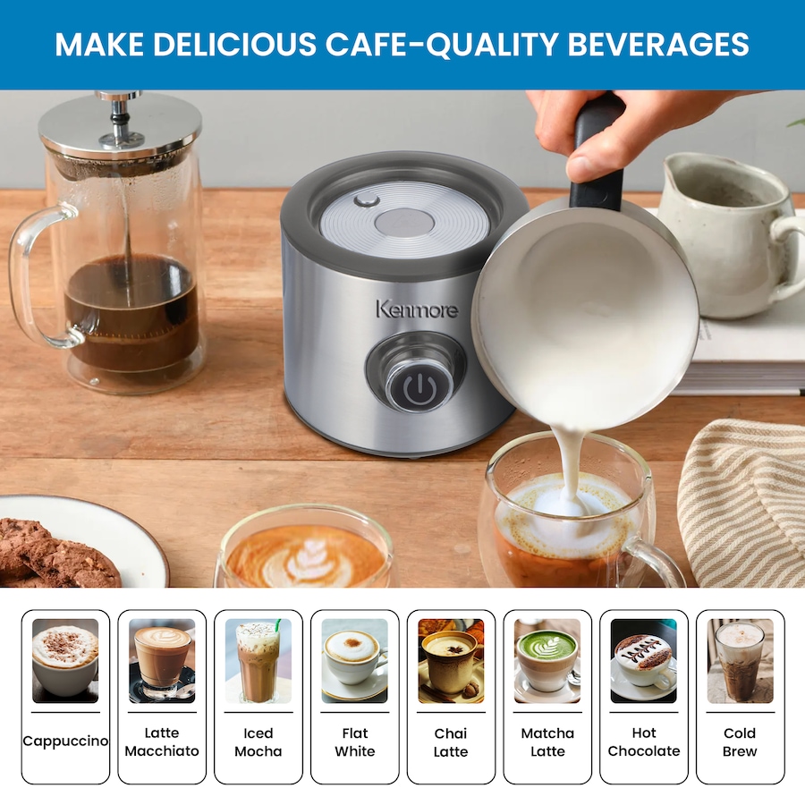 Image 738344_ALTMORE3.jpg, Product 738-344 / Price $62.99, Kenmore 500 ml Stainless-Steel Automatic Milk Frother and Steamer from Kenmore on TSC.ca's Kitchen department