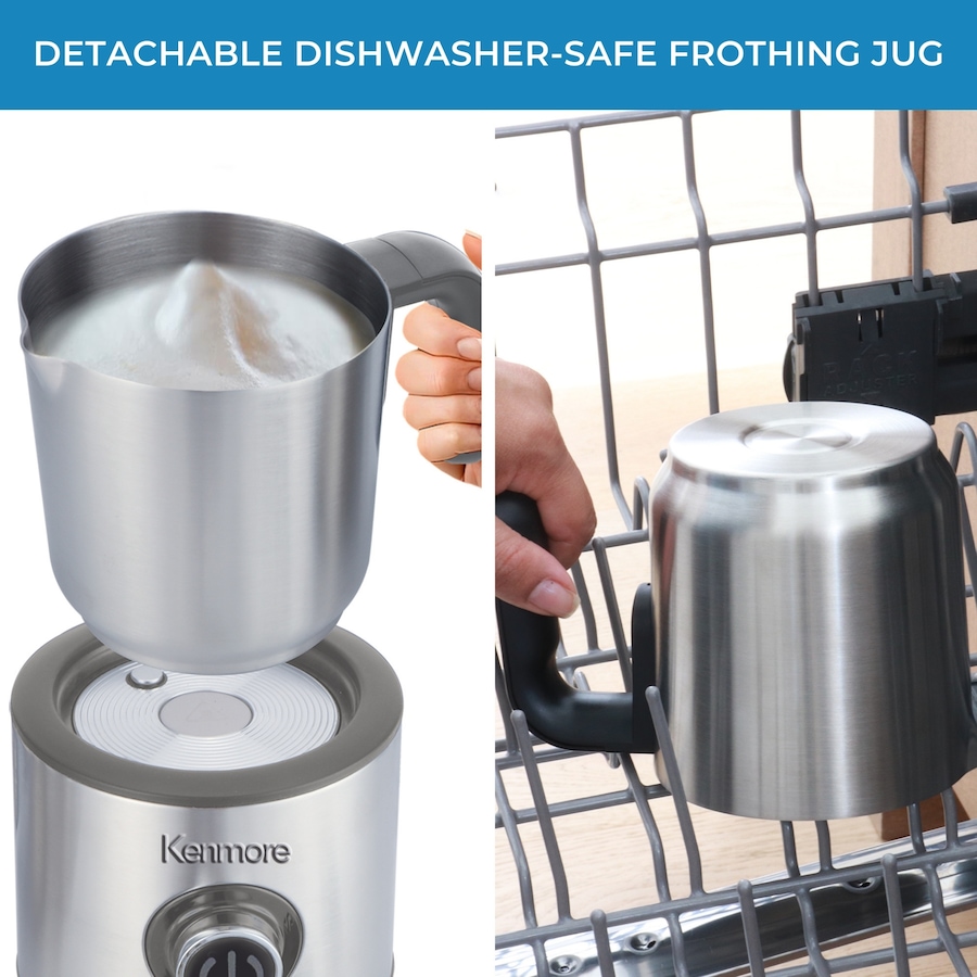 Image 738344_ALTMORE4.jpg, Product 738-344 / Price $62.99, Kenmore 500 ml Stainless-Steel Automatic Milk Frother and Steamer from Kenmore on TSC.ca's Kitchen department