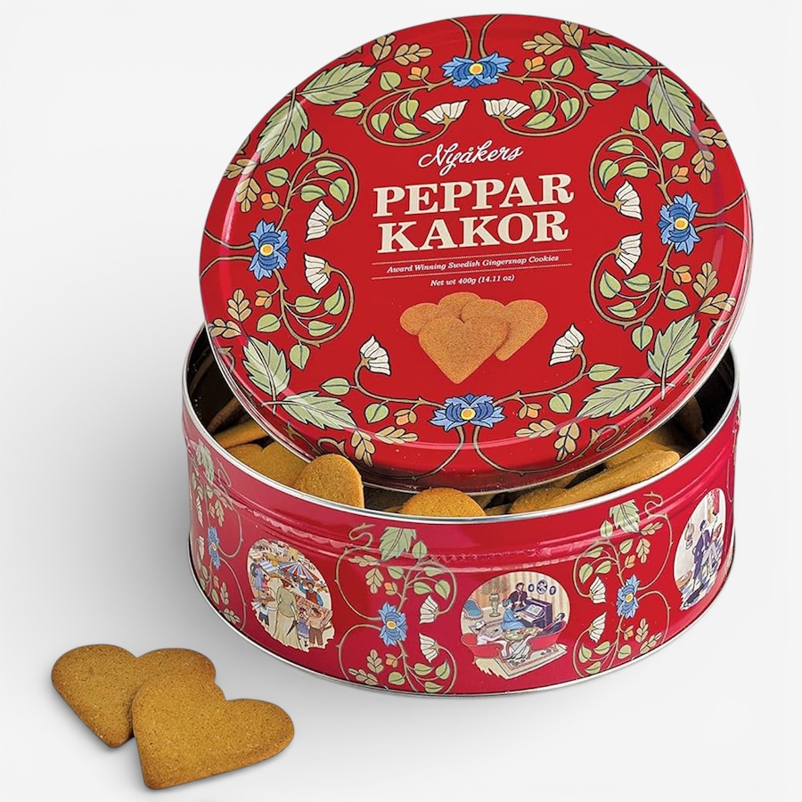 Image 738390_ALTMORE1.jpg, Product 738-390 / Price $29.99, Nyakers Swedish Gingerbread Hearts Cookies in Red Tin (400 g) from Dolce & Gourmando on TSC.ca's Kitchen department