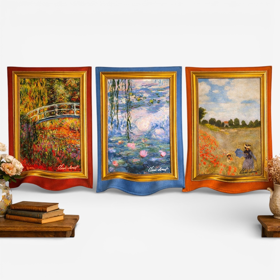Image 738398_ALTMORE1.jpg, Product 738-398 / Price $76.50, Claude Monet's Famous Paintings on Tea Towels (assorted set of 3) from Dolce & Gourmando on TSC.ca's Kitchen department