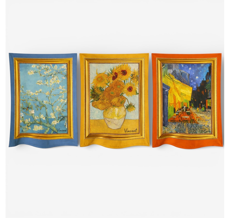 Image 738402.jpg, Product 738-402 / Price $76.50, Van Gogh's Famous Paintings on Tea Towels (assorted set of 3) from Dolce & Gourmando on TSC.ca's Kitchen department