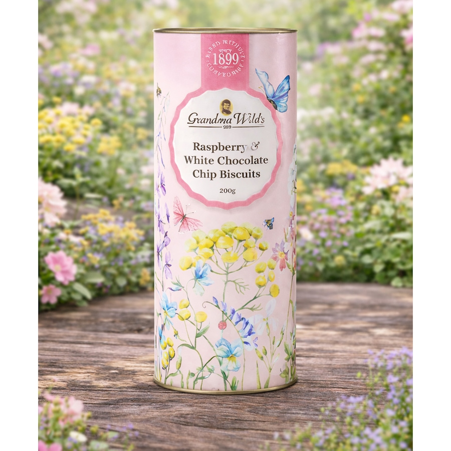 Image 738416_ALTMORE1.jpg, Product 738-416 / Price $18.95, Grandma Wild's Wildflower Meadow Raspberry and White Chocolate Chip Cookie Tube (200 g) from Dolce & Gourmando on TSC.ca's Kitchen department