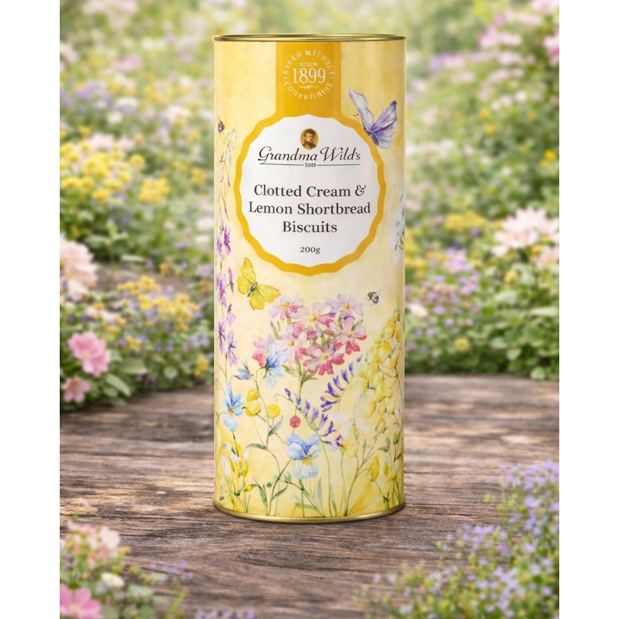 Image 738417_ALTMORE1.jpg, Product 738-417 / Price $18.95, Grandma Wild's Wildflower Meadow Clotted Cream and Lemon Shortbread Cookie Tube (200 g) from Dolce & Gourmando on TSC.ca's Kitchen department