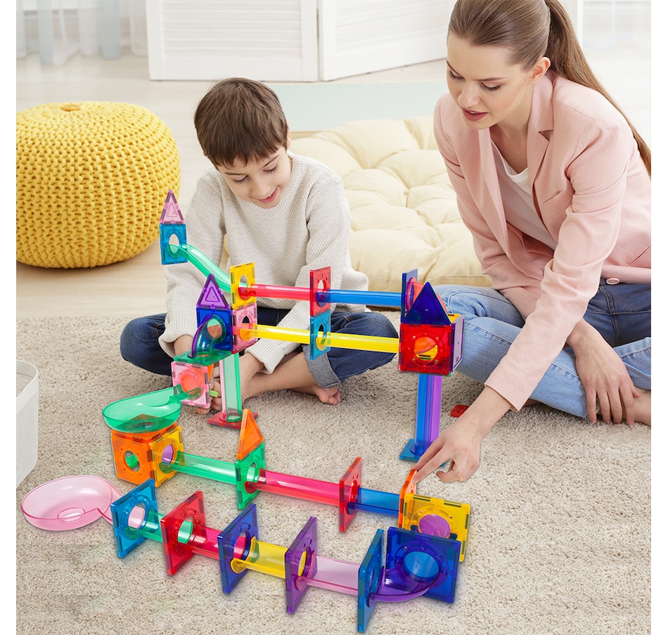 PicassoTiles MAGNETIC MARBLE RUN - 71PC