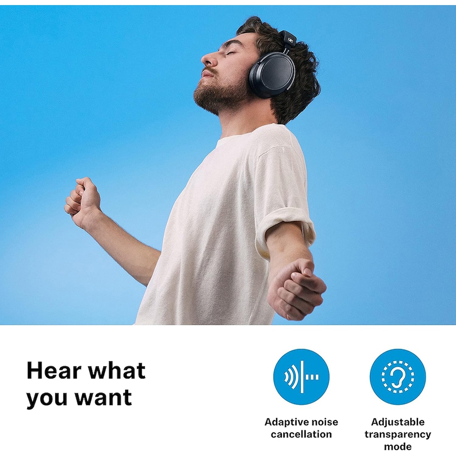 Image 738437_ALTMORE3.jpg, Product 738-437 / Price $499.95, Sennheiser Momentum 4 Wireless Headphones (Bluetooth, Adaptive Noise Cancellation, white) from Sennheiser on TSC.ca's Electronics department