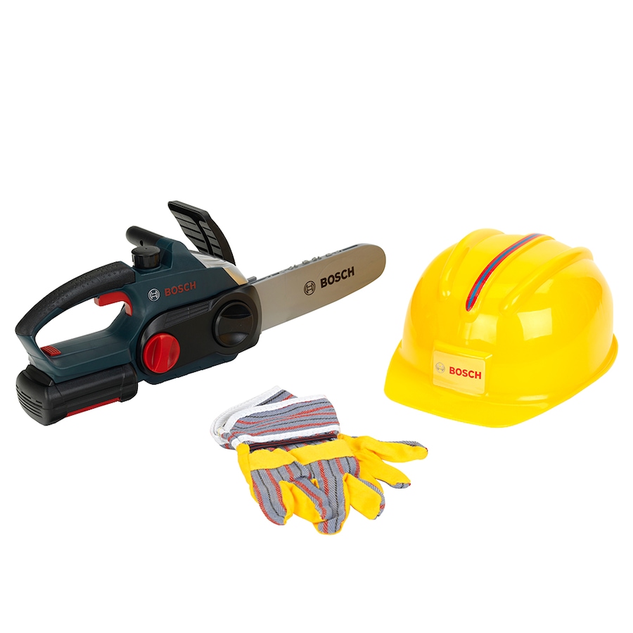 Image 738460.jpg, Product 738-460 / Price $59.99, Theo Klein Bosch Toy Chain Saw, Helmet, Gloves from Theo Klein on TSC.ca's Toys & Hobbies department