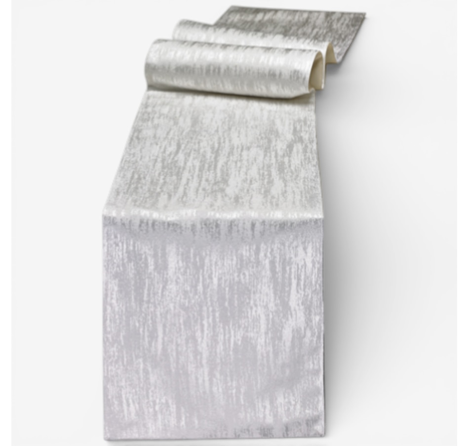 Image 738557.jpg, Product 738-557 / Price $32.99, Mera Linen Abstract White Table Runner (14" x 72") from Mera Linens on TSC.ca's Kitchen department