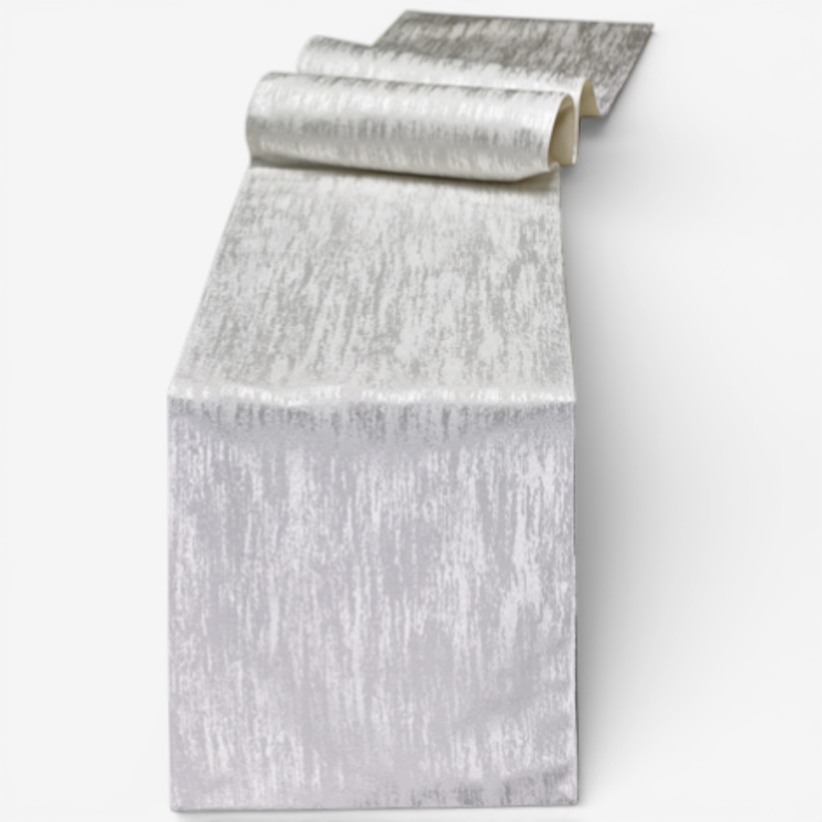 Image 738557.jpg, Product 738-557 / Price $32.99, Mera Linen Abstract White Table Runner (14" x 72") from Mera Linens on TSC.ca's Kitchen department