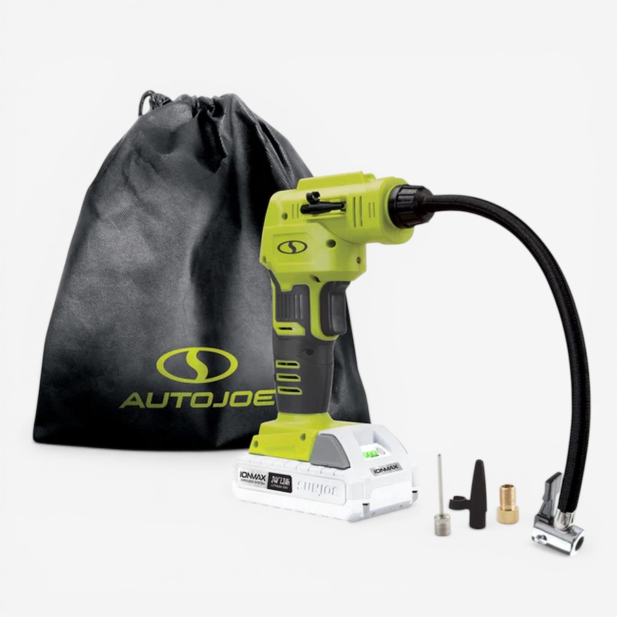 Image 738593.jpg, Product 738-593 / Price $54.99, Sun Joe 24V iON+ 1.3Ah Cordless Tire Inflator and Air Compressor with Storage Bag from Snow Joe & Sun Joe on TSC.ca's Home & Garden department