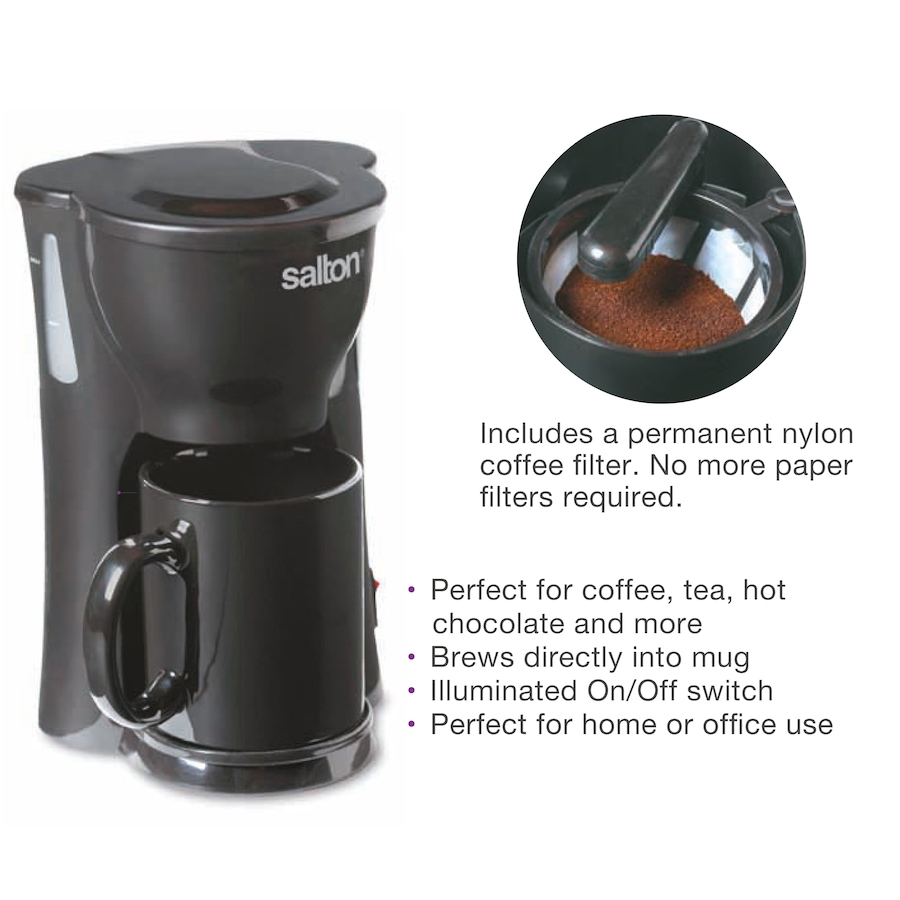 Image 738735_ALTMORE5.jpg, Product 738-735 / Price $29.99, Salton Space-Saving Coffee Maker (1 cup) from Salton on TSC.ca's Kitchen department