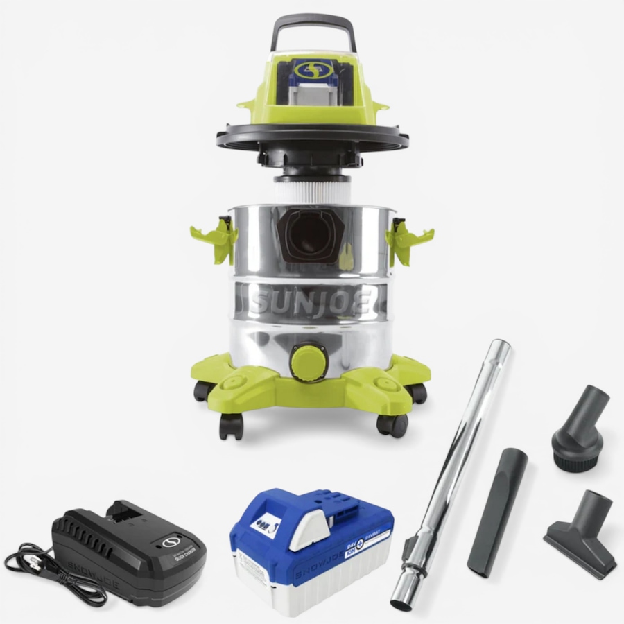 Image 738758.jpg, Product 738-758 / Price $249.99, Sun Joe 24V iON+ 5.3-Gallon Cordless 4.0-Ah Portable Stainless Steel Wet/Dry Vacuum from Snow Joe & Sun Joe on TSC.ca's Home & Garden department