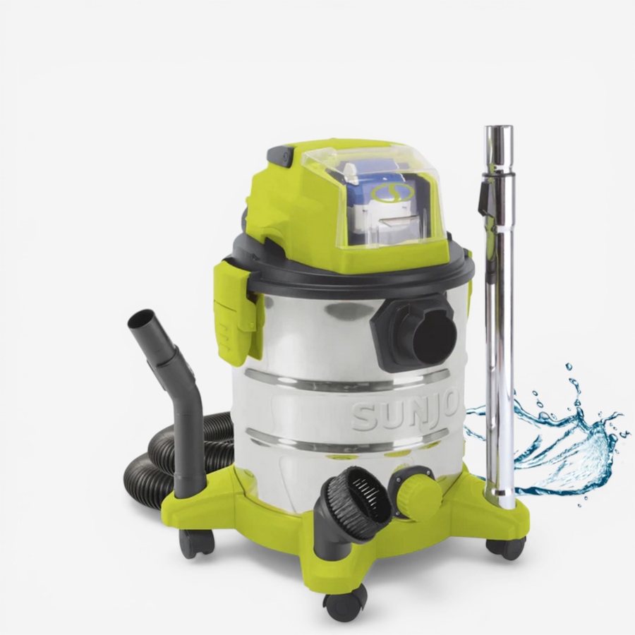 Image 738758_ALTMORE2.jpg, Product 738-758 / Price $249.99, Sun Joe 24V iON+ 5.3-Gallon Cordless 4.0-Ah Portable Stainless Steel Wet/Dry Vacuum from Snow Joe & Sun Joe on TSC.ca's Home & Garden department