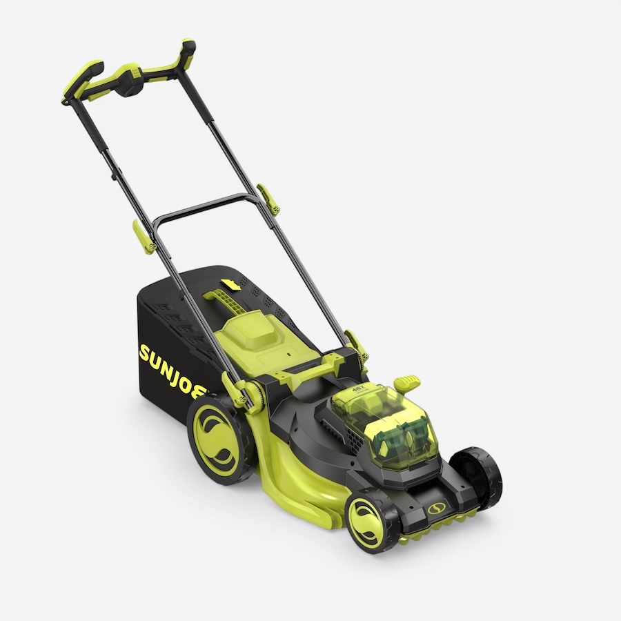 Image 738760.jpg, Product 738-760 / Price $589.99, Sun Joe 48V 16" Cordless Lawn Mower with Two 4.0Ah Batteries and Dual Charger from Snow Joe & Sun Joe on TSC.ca's Home & Garden department