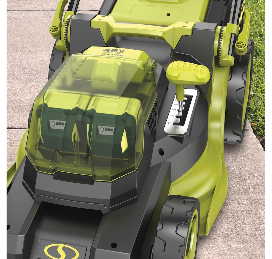 Image 738760_ALTMORE3.jpg, Product 738-760 / Price $589.99, Sun Joe 48V 16" Cordless Lawn Mower with Two 4.0Ah Batteries and Dual Charger from Snow Joe & Sun Joe on TSC.ca's Home & Garden department