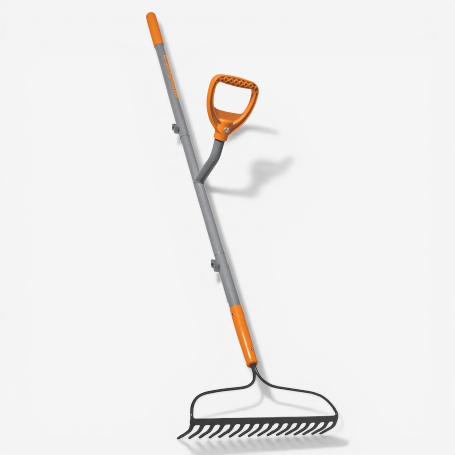 Image 738762.jpg, Product 738-762 / Price $54.99, Sun Joe ErgieShovel 16-Tine Strain Reducing Steel Bow Rake with 54" Steel Shaft from Snow Joe & Sun Joe on TSC.ca's Home & Garden department