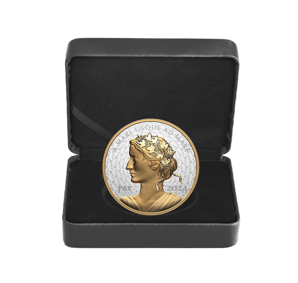 Image 738854_ALTMORE3.jpg, Product 738-854 / Price $629.95, 2024 $50 Fine Silver Ultra-High Relief Peace Coin with Selective Gold Plating from The Coin Show with Steven Bromberg on TSC.ca's Coins department