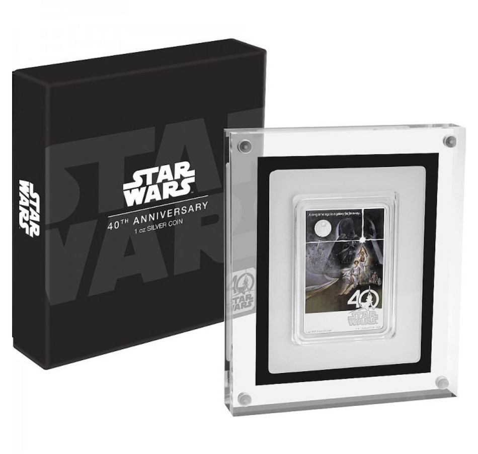 Image 738877_ALTMORE3.jpg, Product 738-877 / Price $229.95, 2017 $2 Star Wars 40th Anniversary Fine Rectangular Silver Coin from Canadian Coin & Currency on TSC.ca's Coins department
